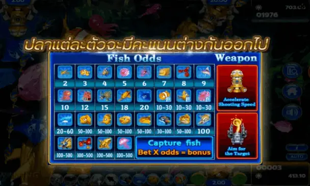 วิธีเล่นเกมยิงปลา